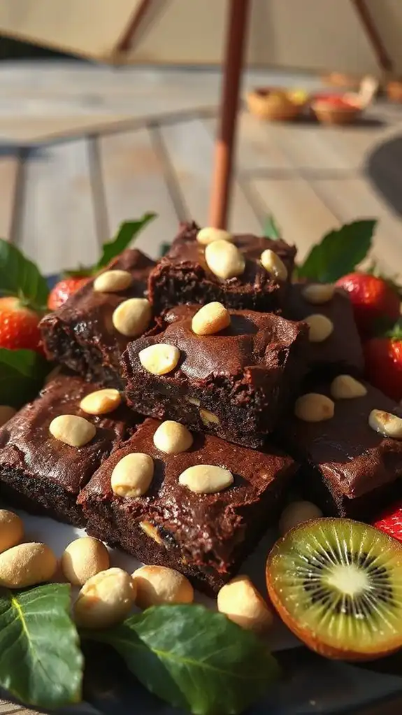 rich fudgy nut brownies