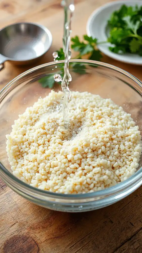 rinse quinoa with cold water