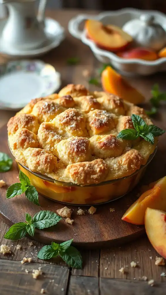 ripe peaches flaky crust