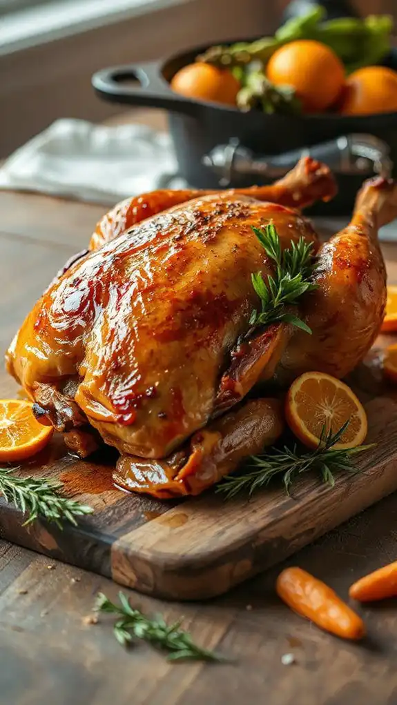 roast duck for ninety minutes