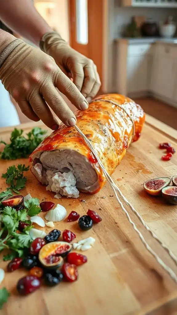 roll and secure pork roll and secure pork