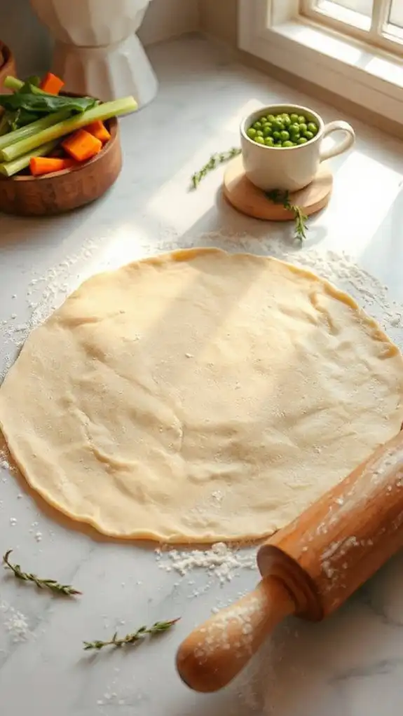 roll out pie crust