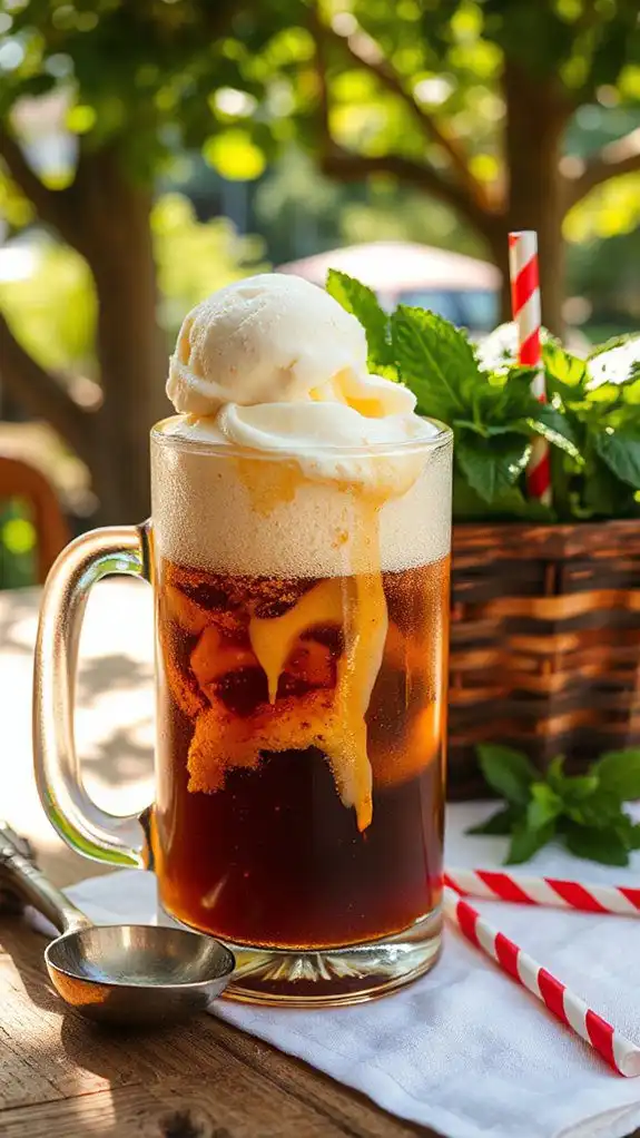 root beer ice cream float