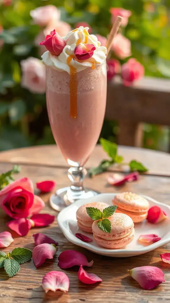 rose almond milkshake delight