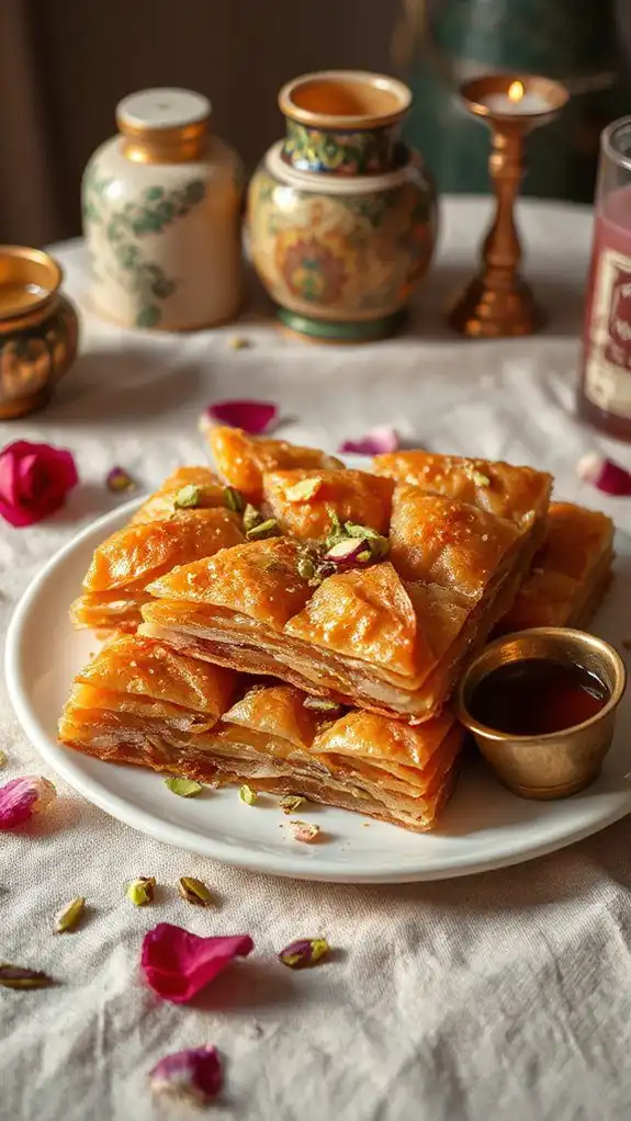 rosewater infused nut pastry