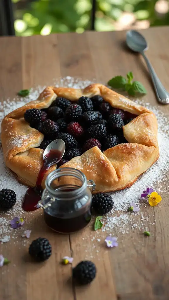 rustic blackberry galette dessert