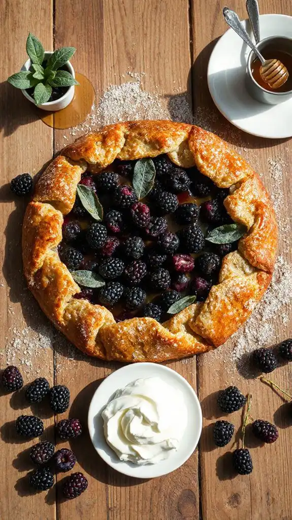 rustic blackberry sage dessert