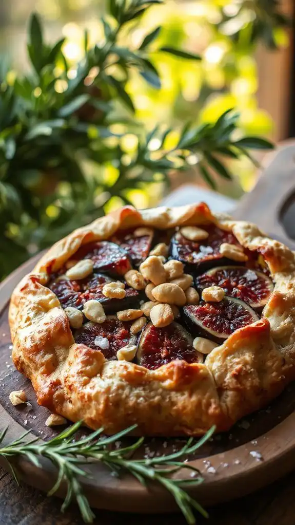 rustic fig and pine nut galette