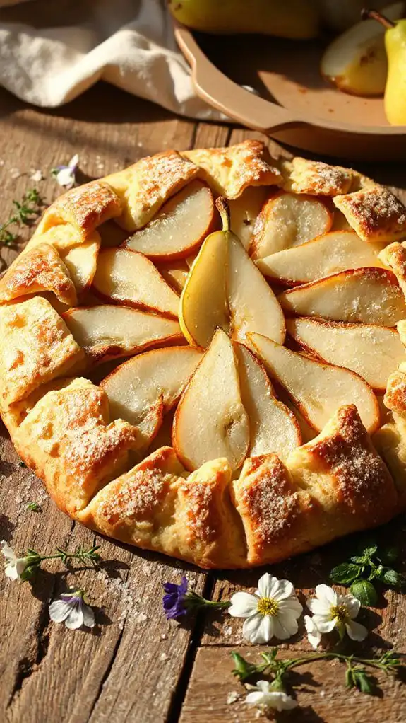 rustic fresh pear galette