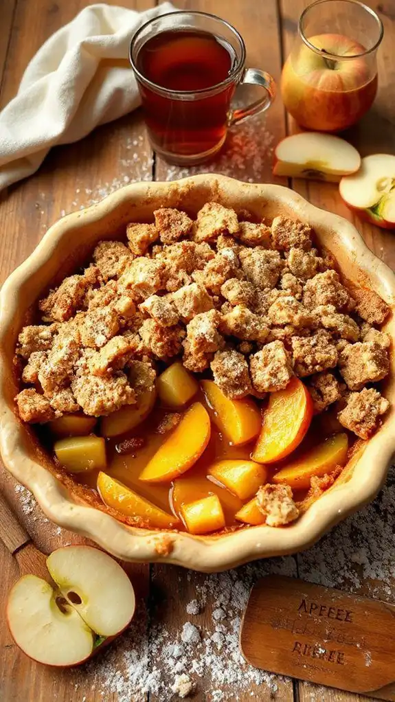 rustic golden apple crumble