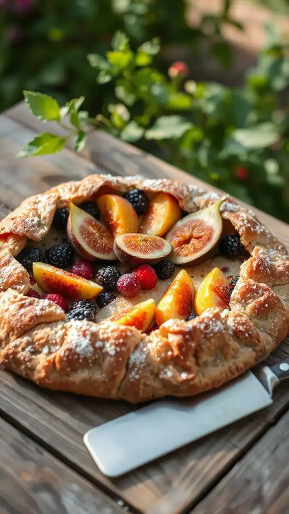 rustic hazelnut fruit galette