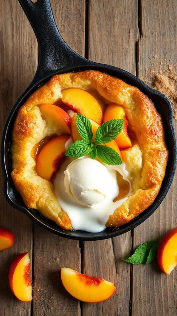 rustic peach cobbler delight