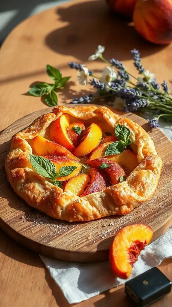 rustic peach tart dessert rustic peach tart dessert