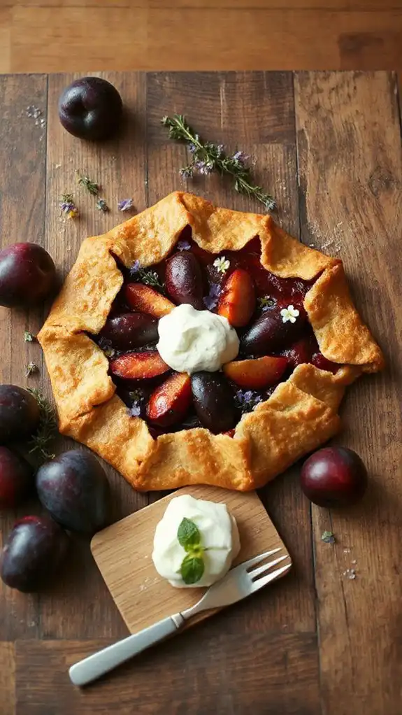 rustic plum dessert tart
