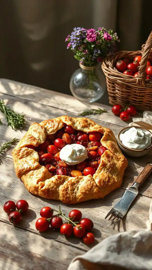rustic rosehip galette recipe