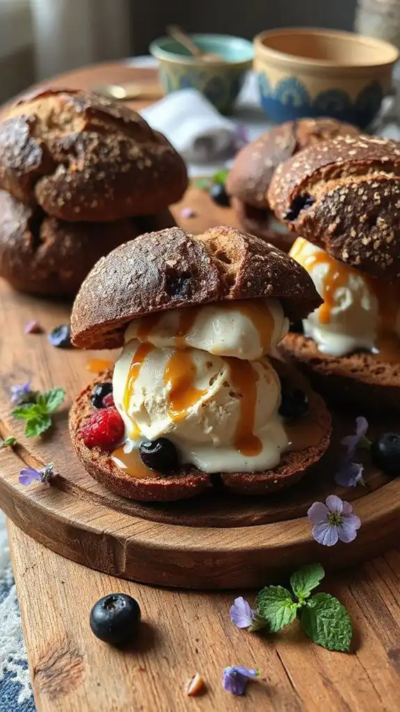 rye bread ice cream delight