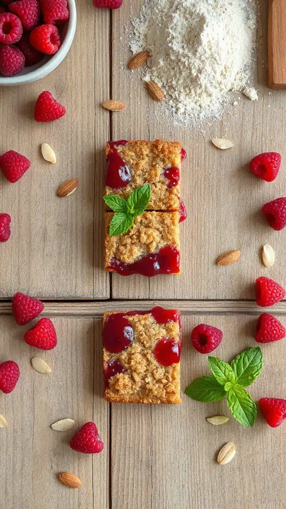 rye raspberry dessert bars