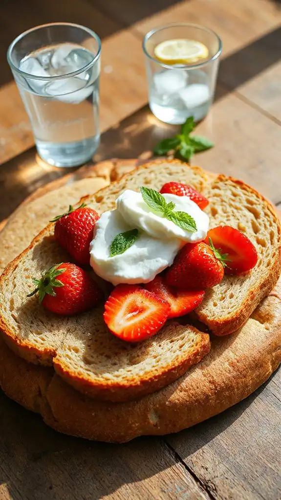 rye shortcake with strawberries