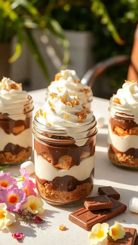s mores cheesecake dessert cups