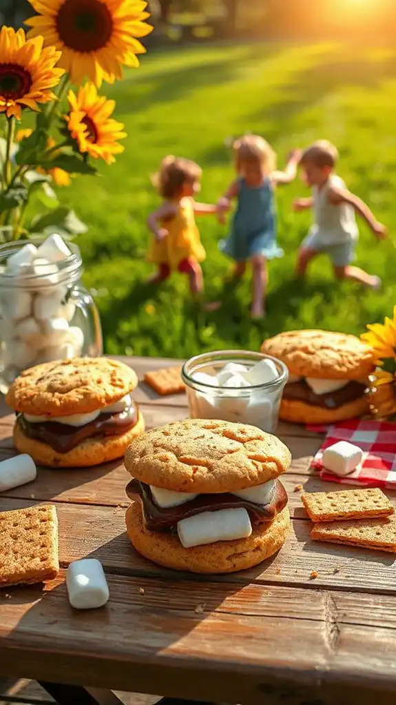 s mores cookie sandwich delight