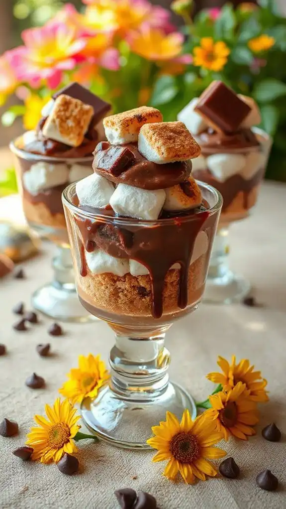 s mores dessert in cups