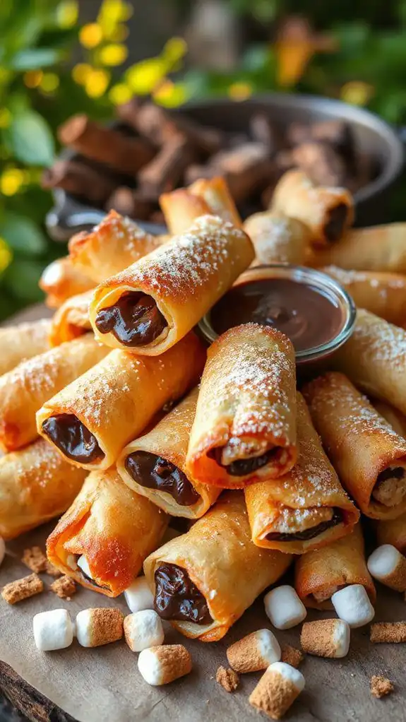 s mores egg rolls recipe