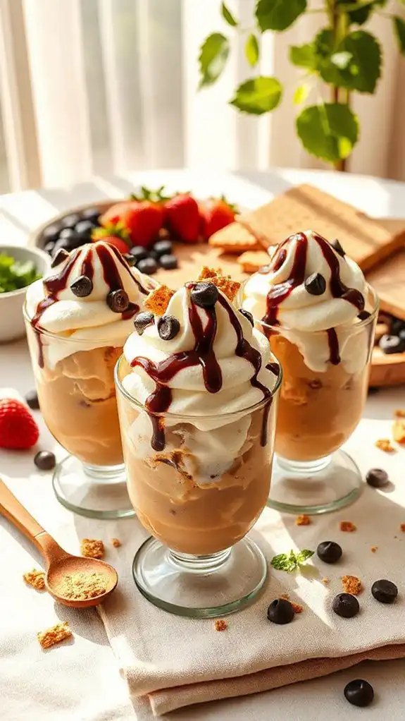 s mores flavored frozen yogurt cups