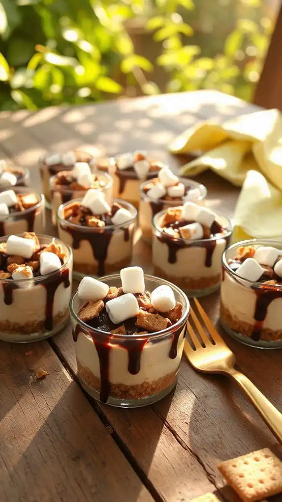 s mores frozen cheesecake cups s mores frozen cheesecake cups