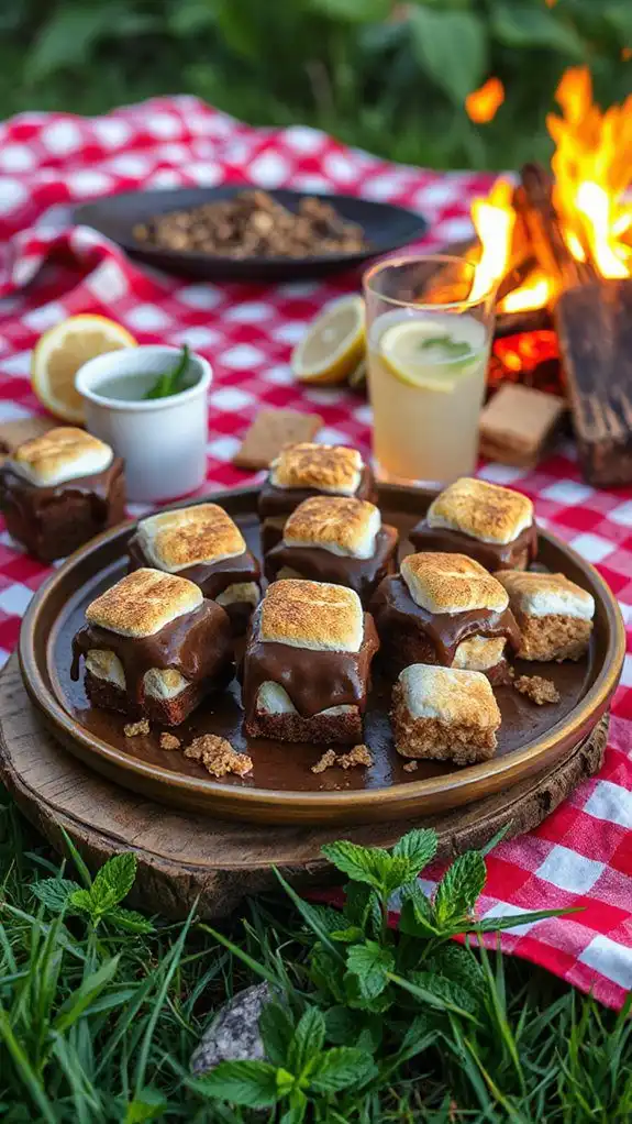 s mores inspired brownie bites