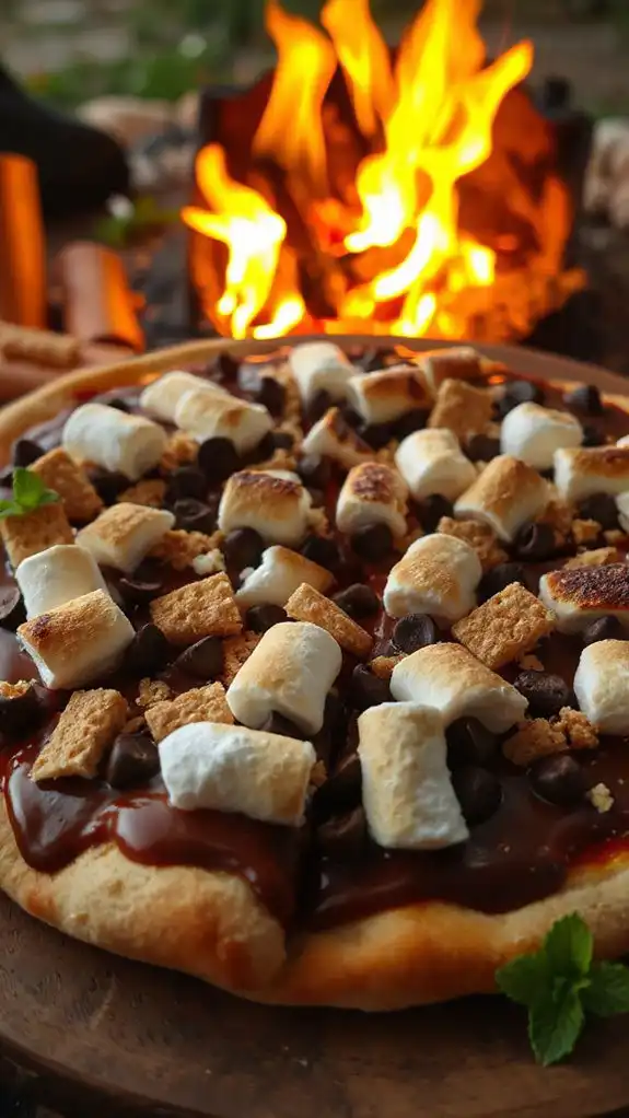 s mores pizza dessert recipe