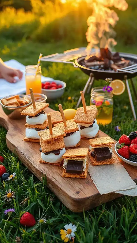 s mores skewers for summer bbq