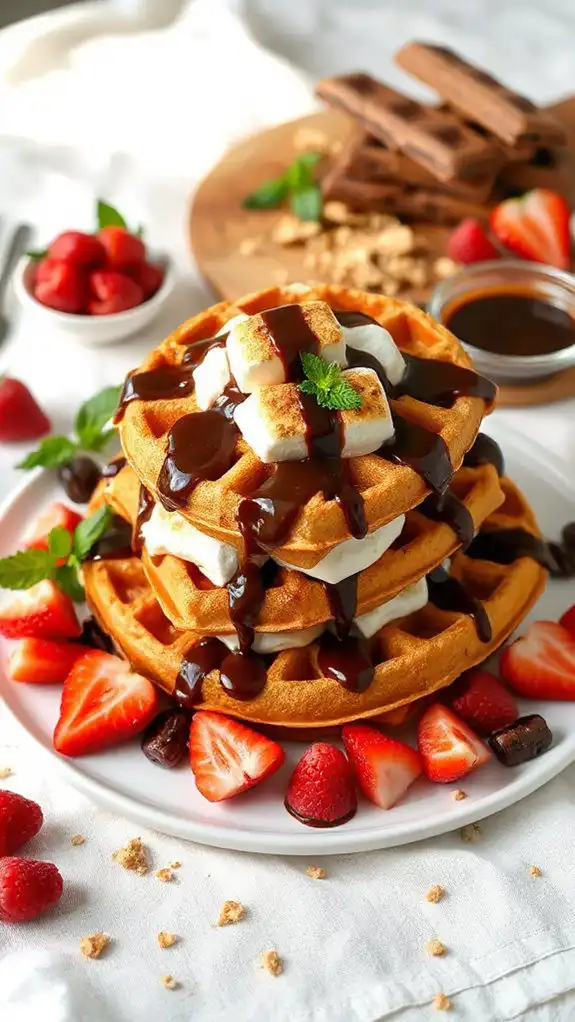 s mores waffles easy delightful treat