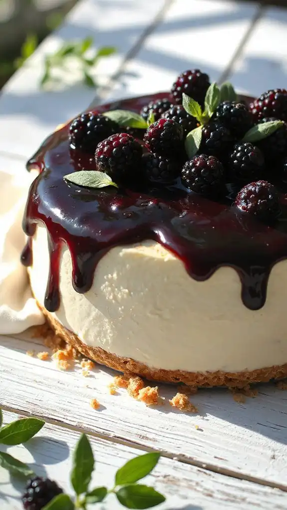 sage blackberry cheesecake delight