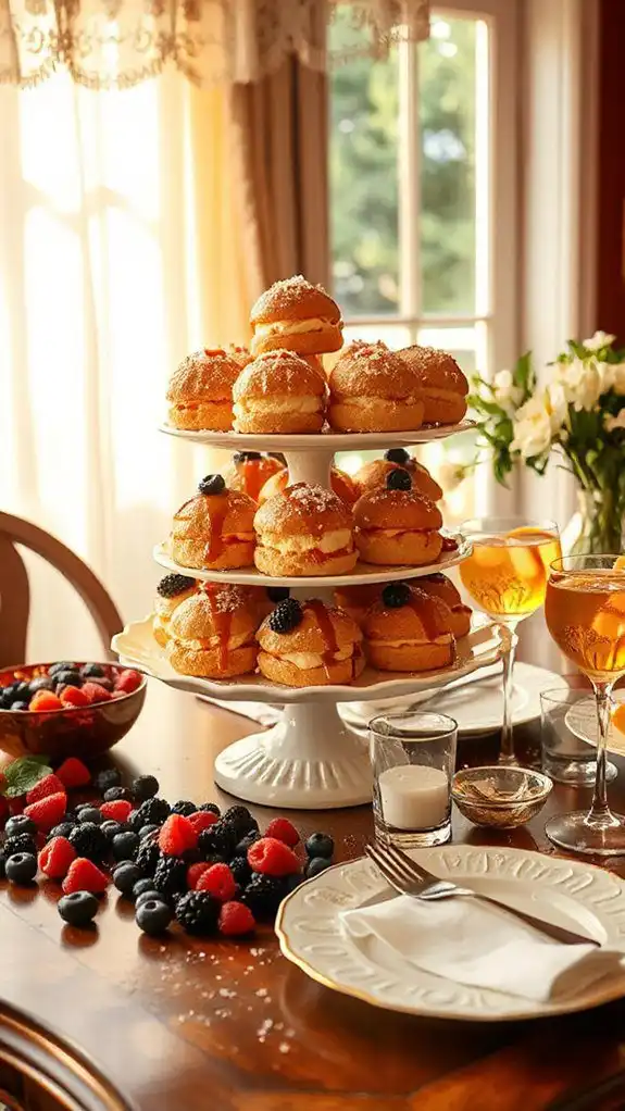 salted caramel cream puffs