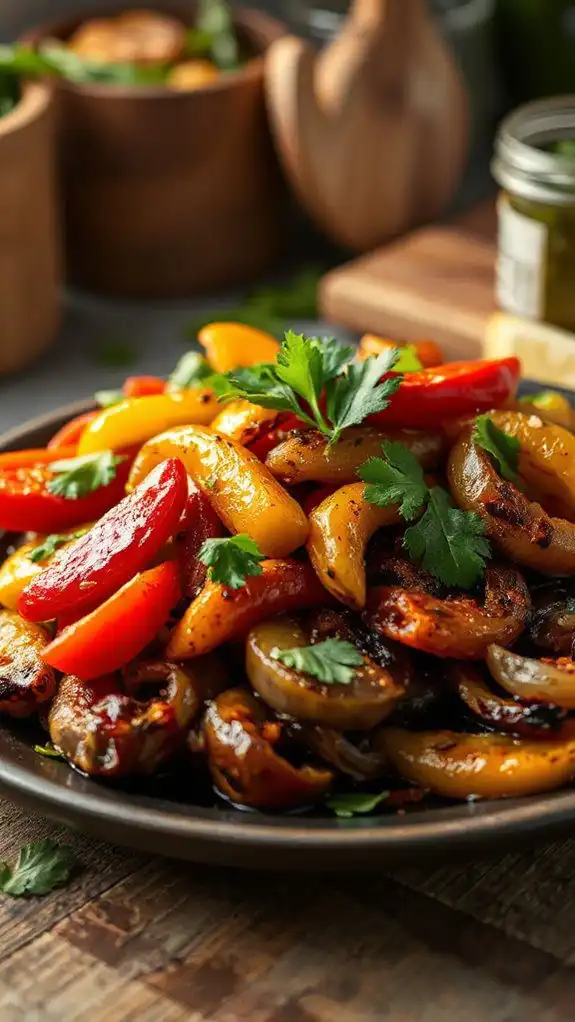 saut ed vegetables as toppings