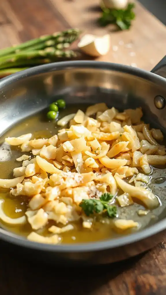 saut onions until clear