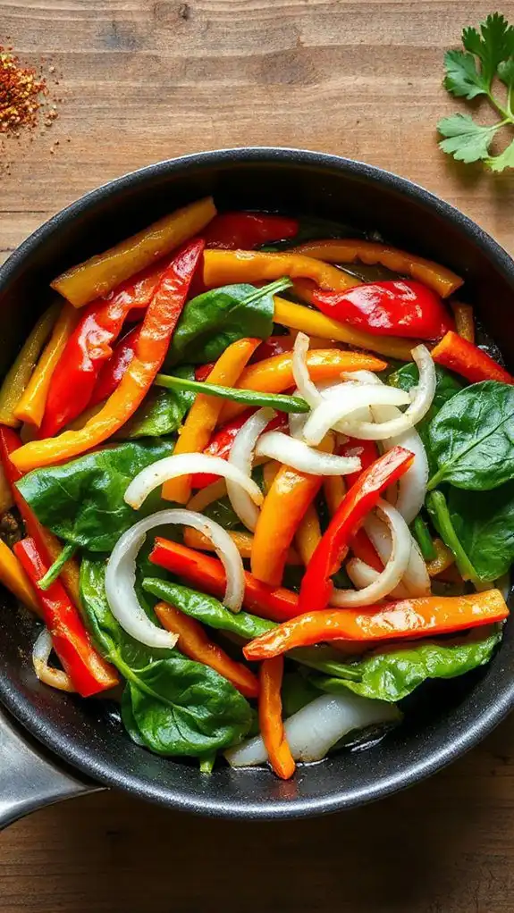 saut vegetables for filling