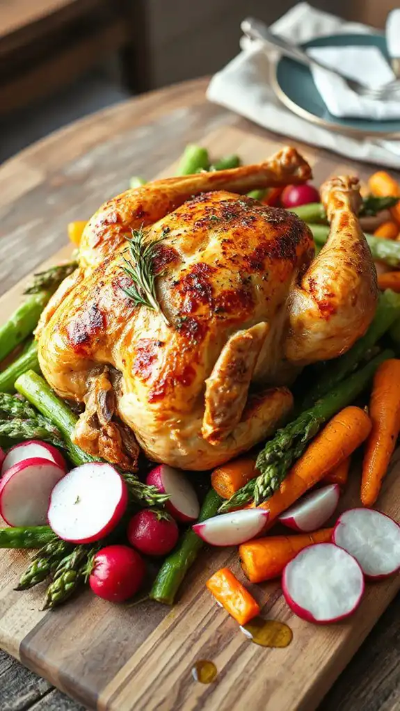 savory roasted chicken dinner