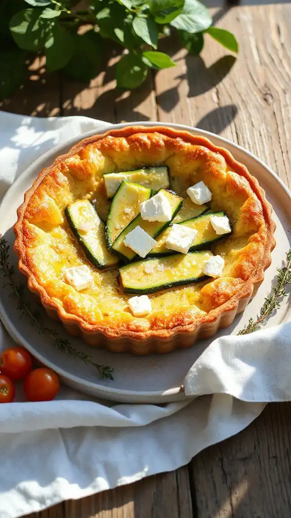 savory zucchini feta clafoutis savory zucchini feta clafoutis