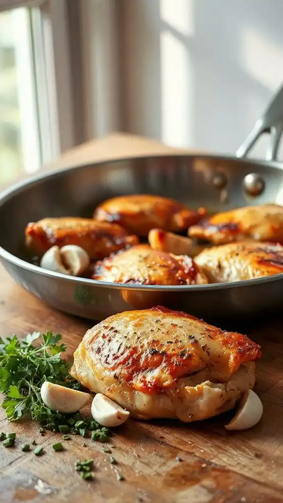 sear chicken until golden