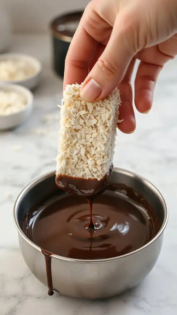 seaside chocolate coconut dipping