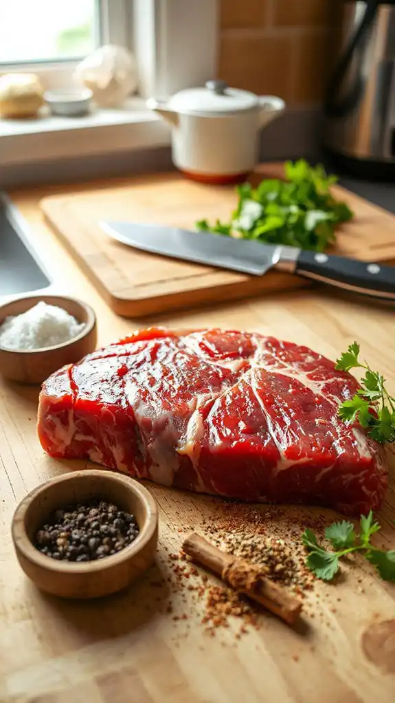 season and tenderize steak