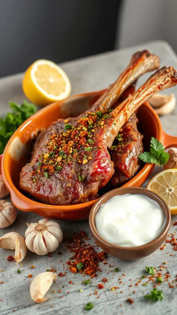 season lamb with spices
