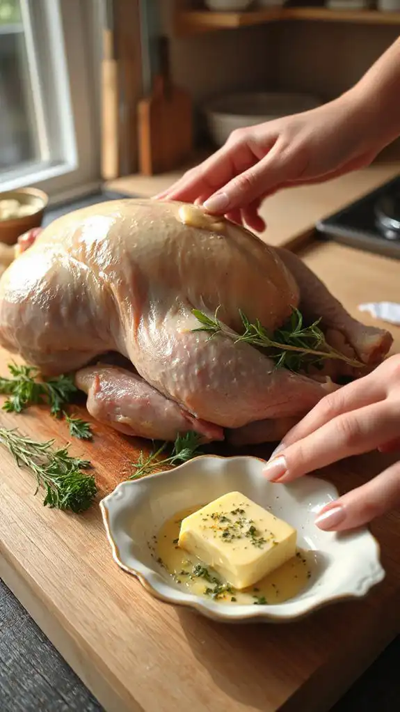 season turkey with butter