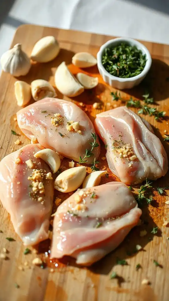 season using garlic thyme