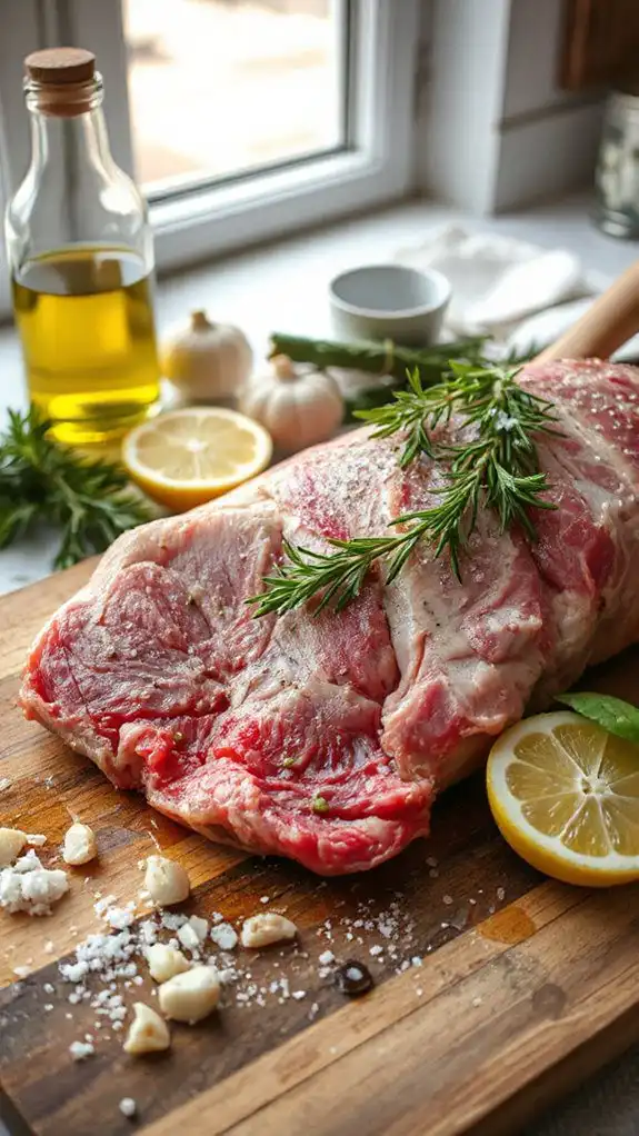 season with garlic rosemary
