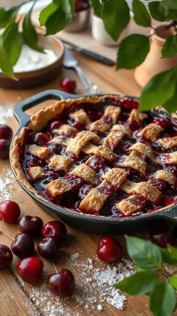 seasonal cherry cobbler twists