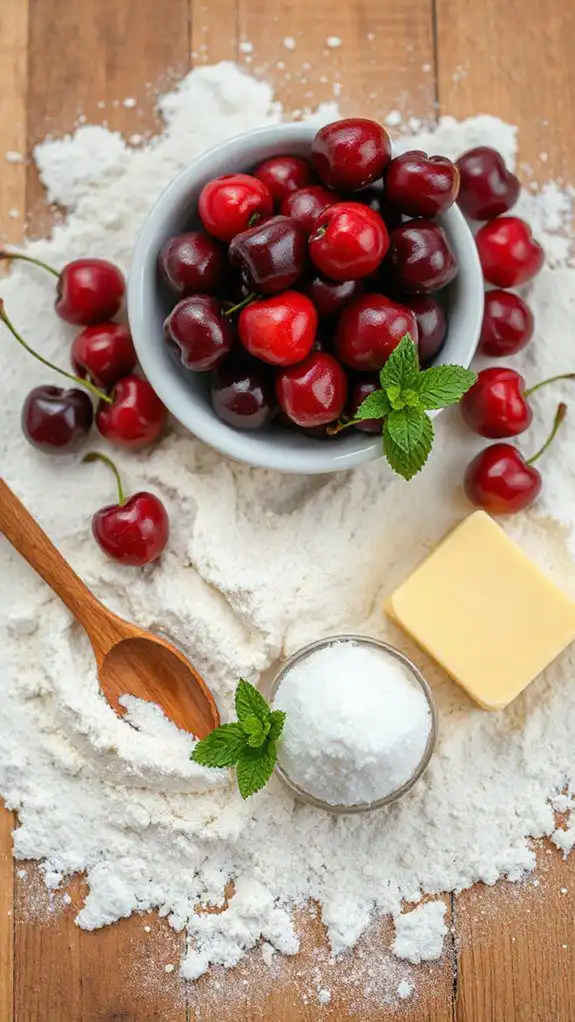 seasonal tart cherries sourced