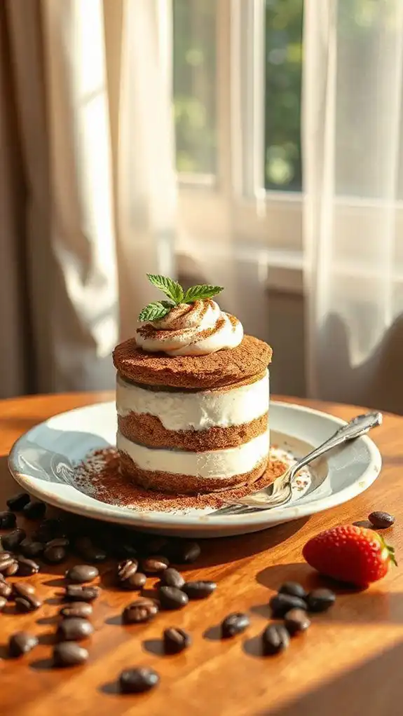 semi frozen tiramisu delight