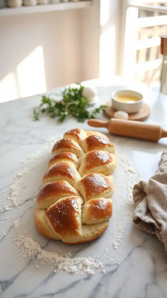 separate and intertwine the dough